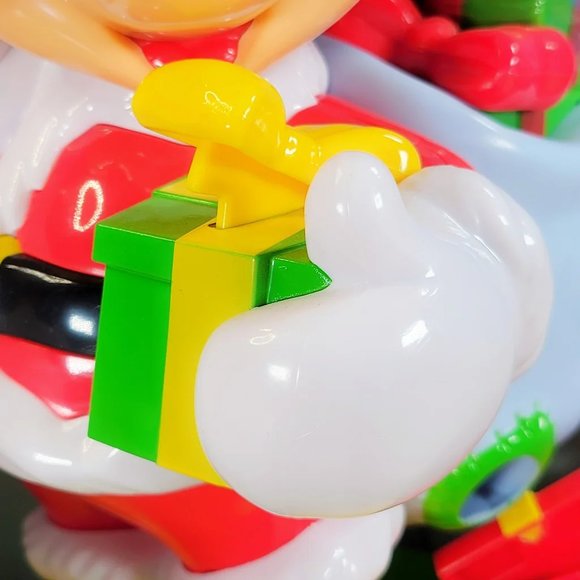 Disney Mickey Mouse 10" Christmas Santa Candy Dispenser Limited Edition New - Picture 9 of 12